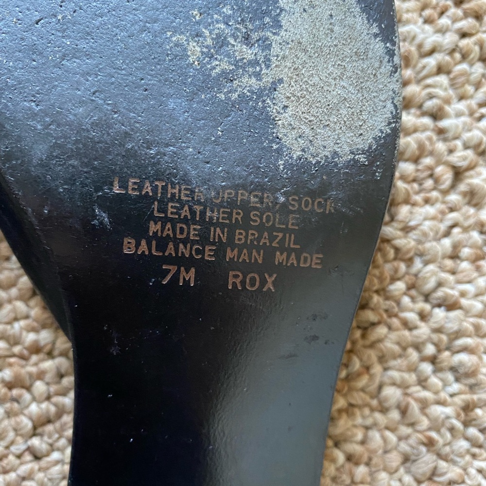 Caslon Sz 7M Black" Rox" Round Toe Leather Mules - Picture 5 of 5